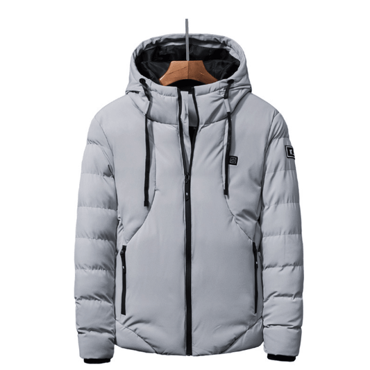 New Men Women Cotton Coat USB Smart Electric Heated Jackets Winter Thicken Down Hooded Outdoor Hiking Ski Clothing 7XL - Dailygoodzz